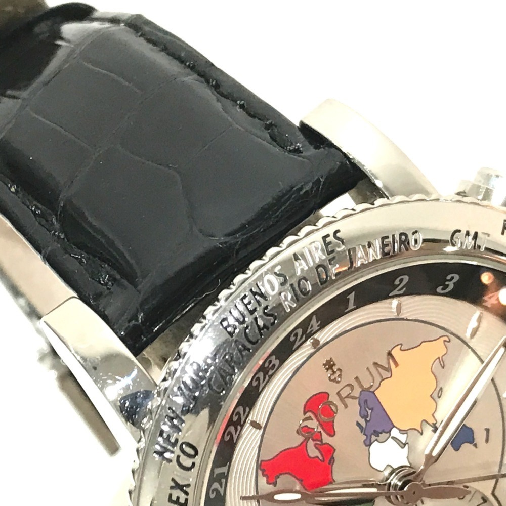 Corum 983.201.20 Back scale Automatic Wristwatch Silver Black belt - Picture 4 of 8